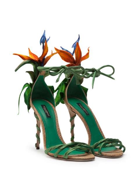 dolce gabbana birds of paradise|Dolce & Gabbana Bird Of Paradise Satin Sandals .